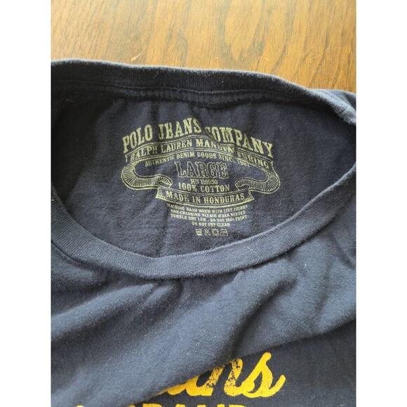 VINTAGE Polo Jeans Co Ralph Lauren Logo Graphic T-shirt Men Large Short Sleeve - Picture 6 of 15